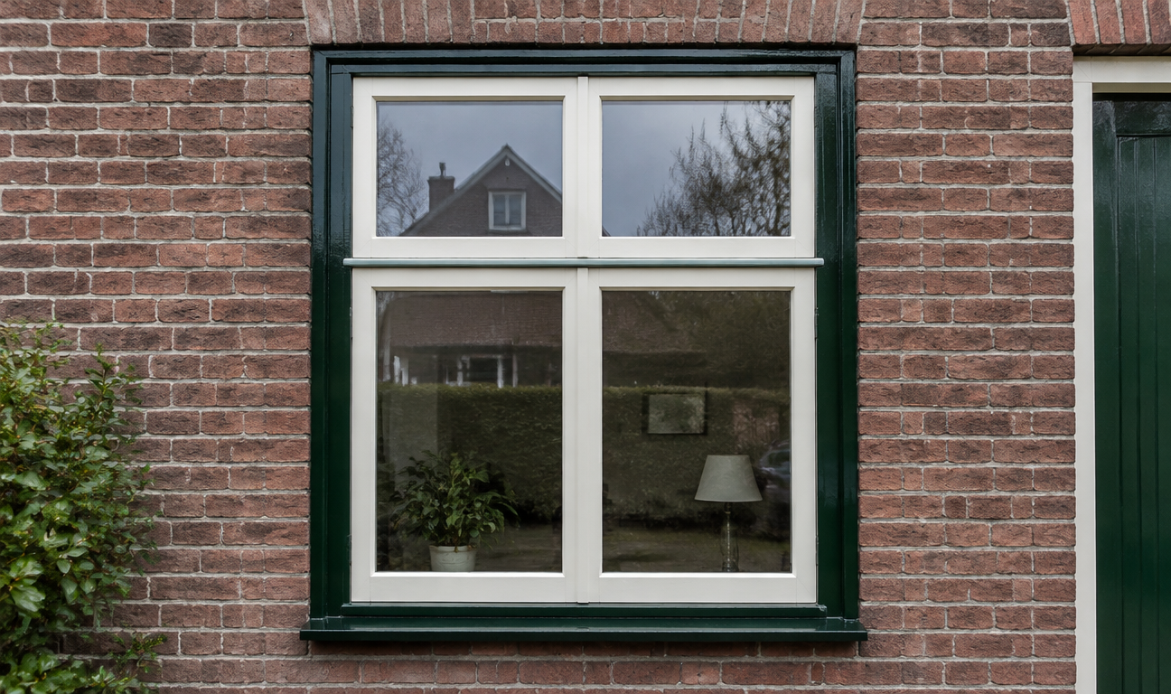 Strak geschilderd kozijn